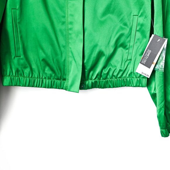 KENNETH COLE REACTION Kelly Green Lined Satin Look Jacket - NWT - Size Small - Picture 9 of 14